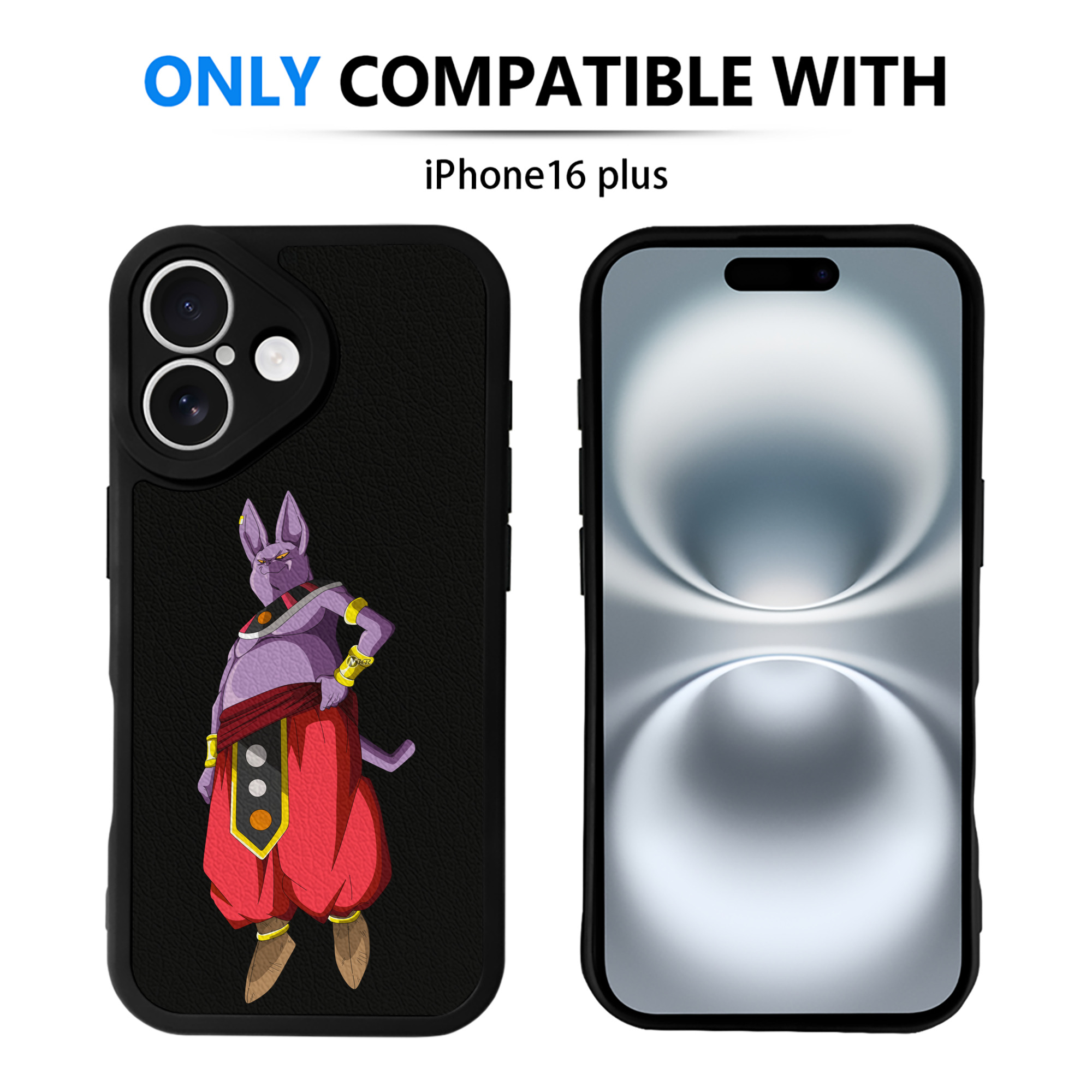 （画像用） ドラゴンボール シャンパ DRAGON BALL Champa 【iPhone 16シリーズ対応】シリコンスマホケース（レザー調） 材質：シリコン